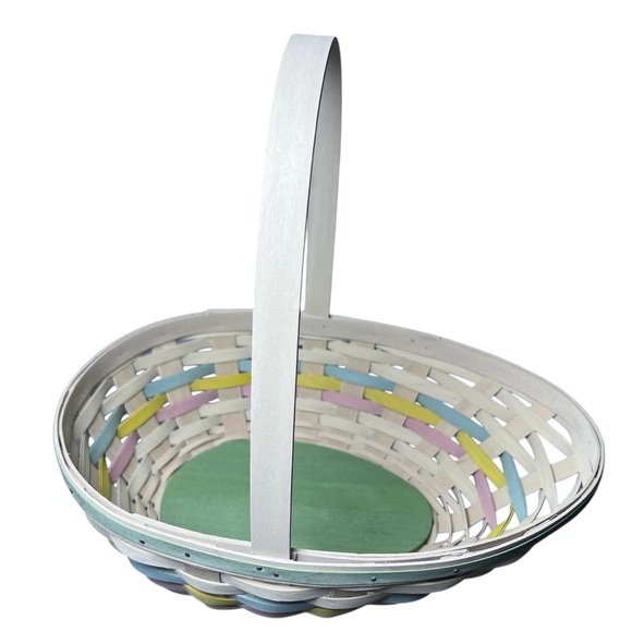 Longaberger 2009 Egg Shaped Easter Basket Combo w/Lid, Liner, Protector & Tie-on - Picture 3 of 16